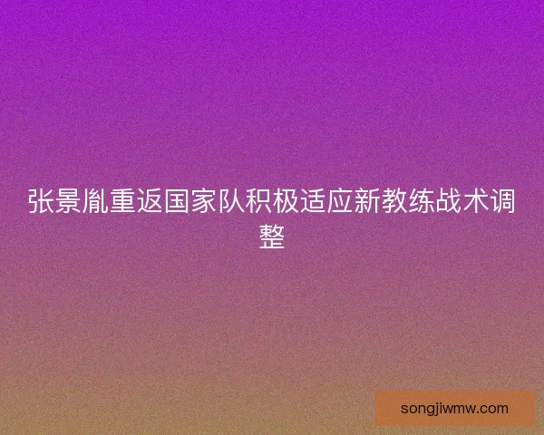 张景胤重返国家队积极适应新教练战术调整